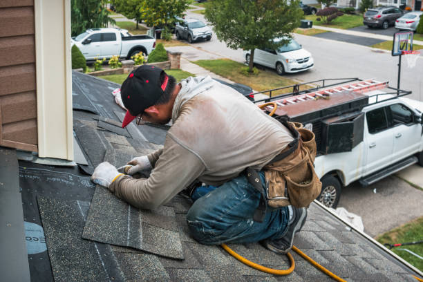 Professional Gutter Repair And Installation technician working in Montrose, MI
